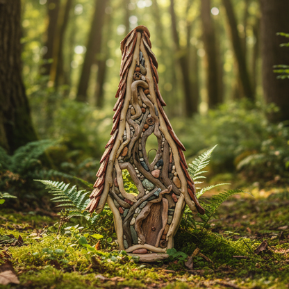 Handcrafted Driftwood Fairy House Wall Art