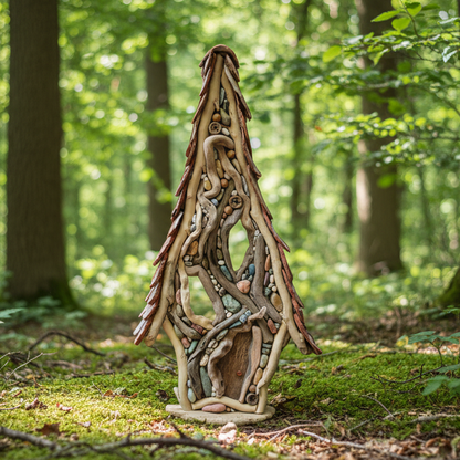Handcrafted Driftwood Fairy House Wall Art