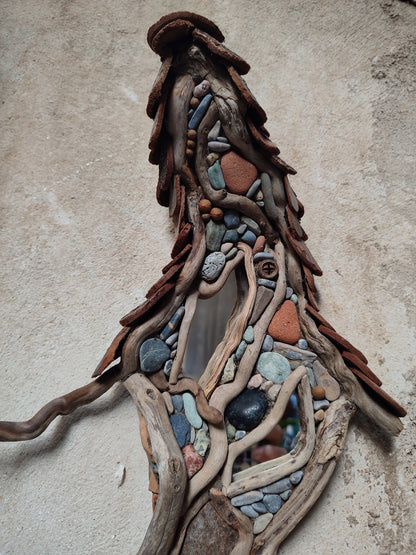 Wicked driftwood housefront wall art