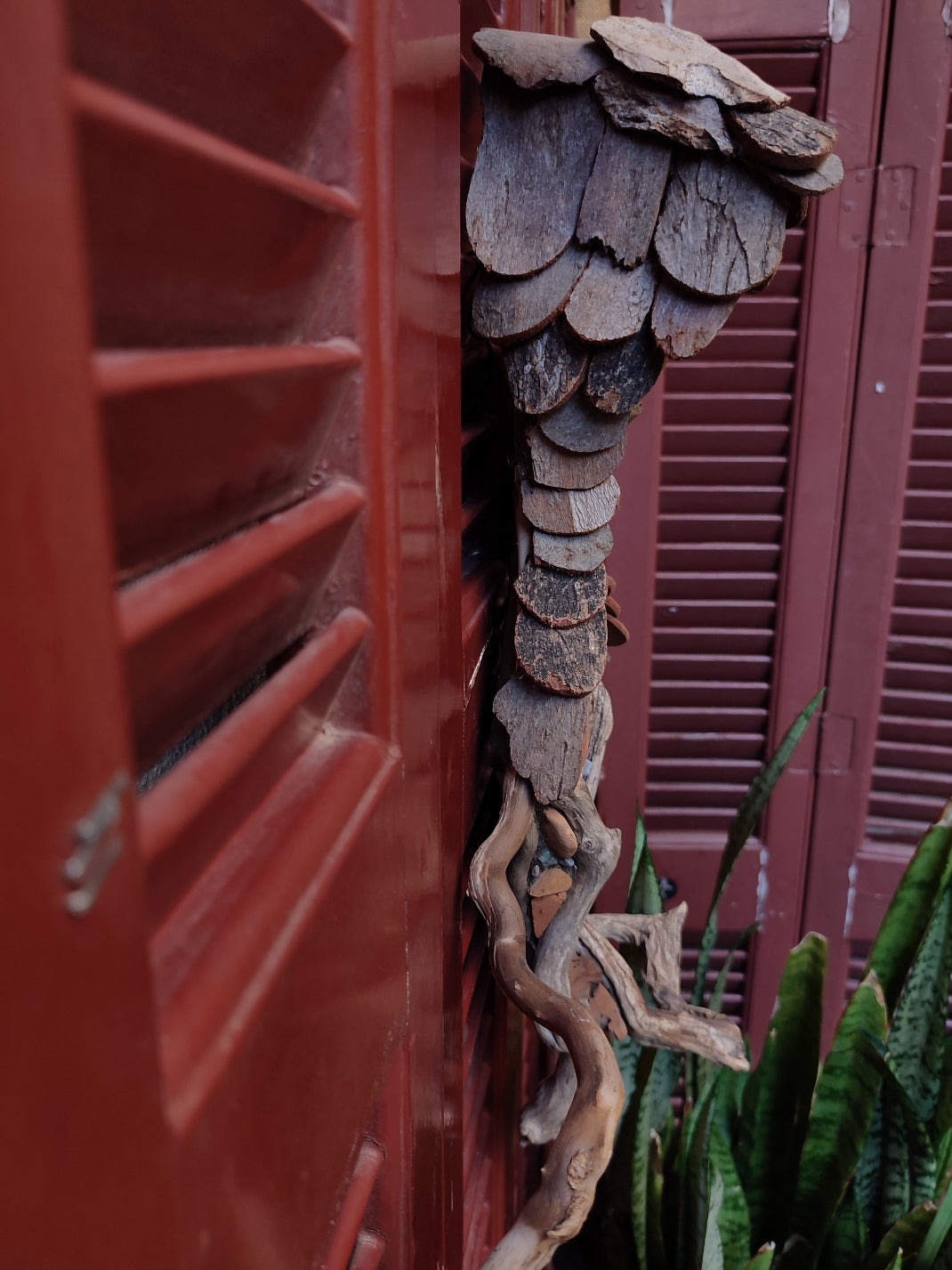 Wicked driftwood housefront wall art