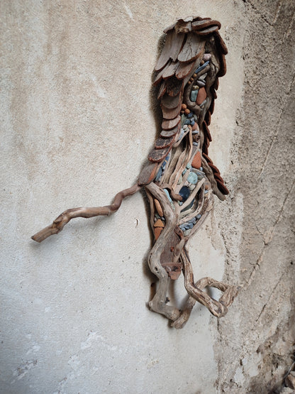 Wicked driftwood housefront wall art