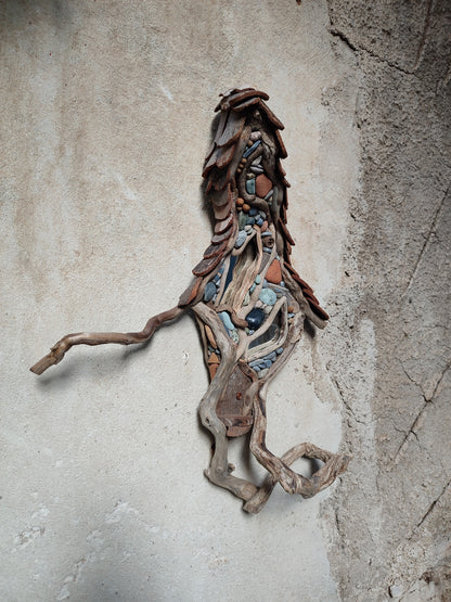 Wicked driftwood housefront wall art
