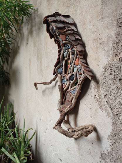 Wicked driftwood housefront wall art