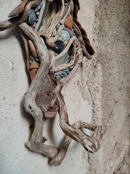 Wicked driftwood housefront wall art